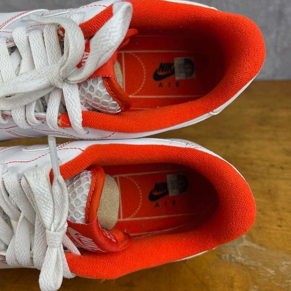 Nike Air Force 1 Low CT2585-100 Rucker Park White Team Orange Size 9.5 Sneakers
